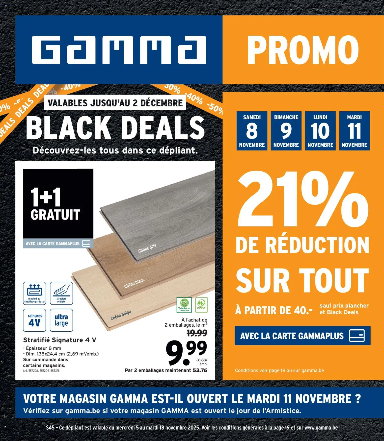 Voorbeeld van Publicité van winkel GAMMA geldig vanaf 05/11/2025
