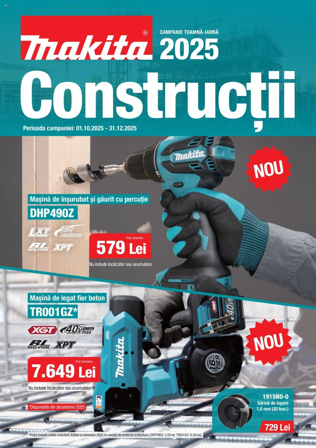Makita Catalog nou de la 01.10.2025 - Pagină 1 - Fier, Încărcător, Masina de Insurubat