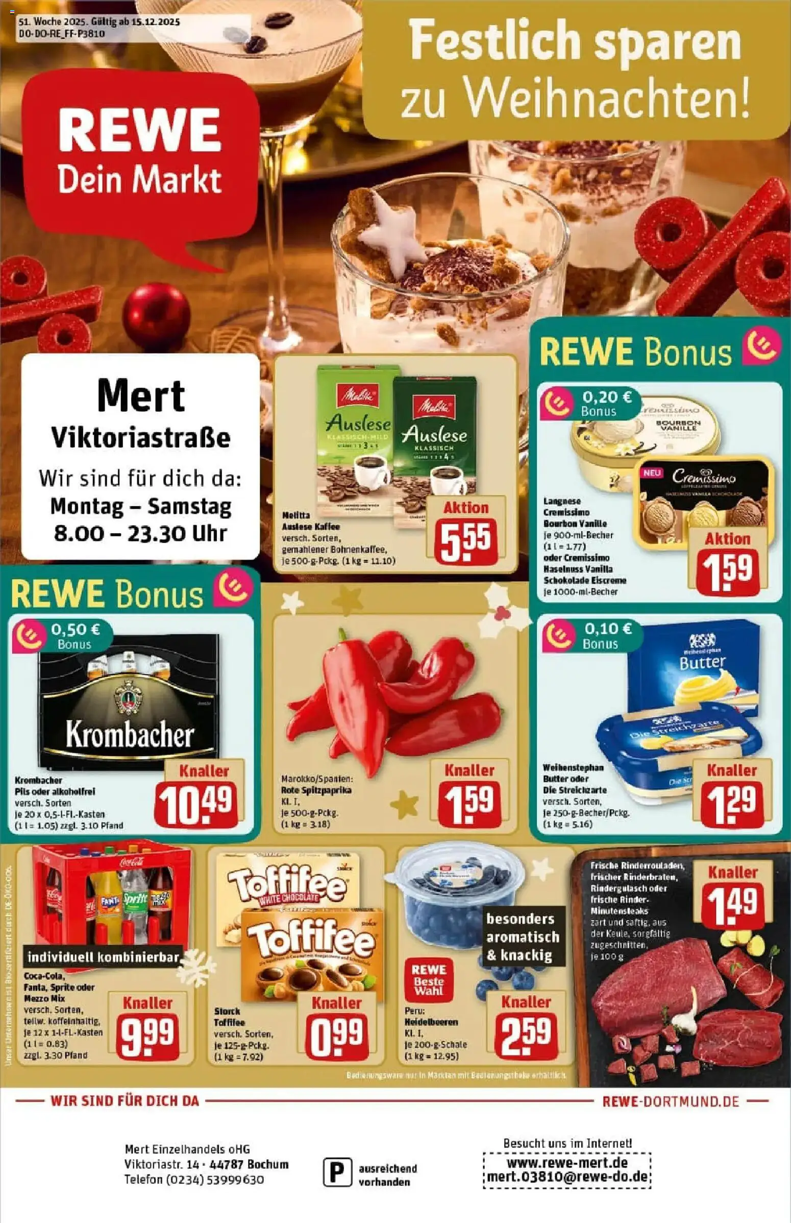 Vorschau von dem Prospekt des Geschäftes Rewe, gültig ab dem 15.12.2025