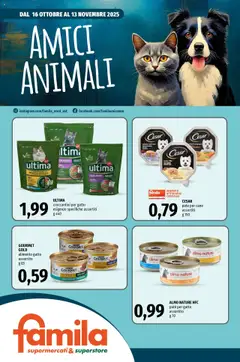 Anteprima dell'opuscolo Volantino Animali dal negozio Famila valido da 16/10/2025