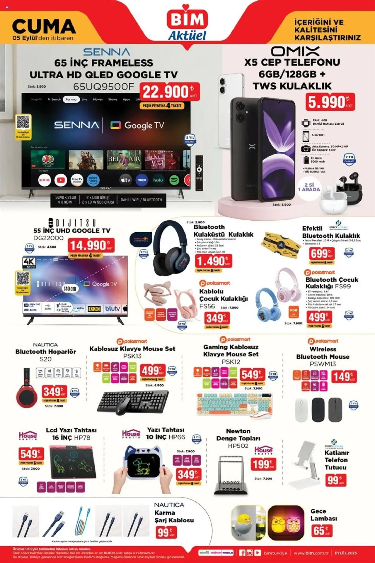 BİM Katalog bu hafta (05 Eylül 2025) - Aktüel Broşür - Sayfa numarası 1