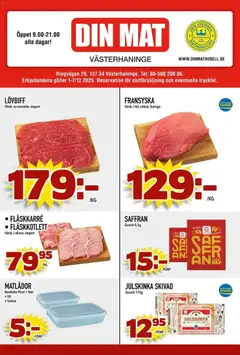 Förhandsgranska reklamblad Aktuella reklamblad Din Mat från butik Din Mat gäller från 01/12/2025