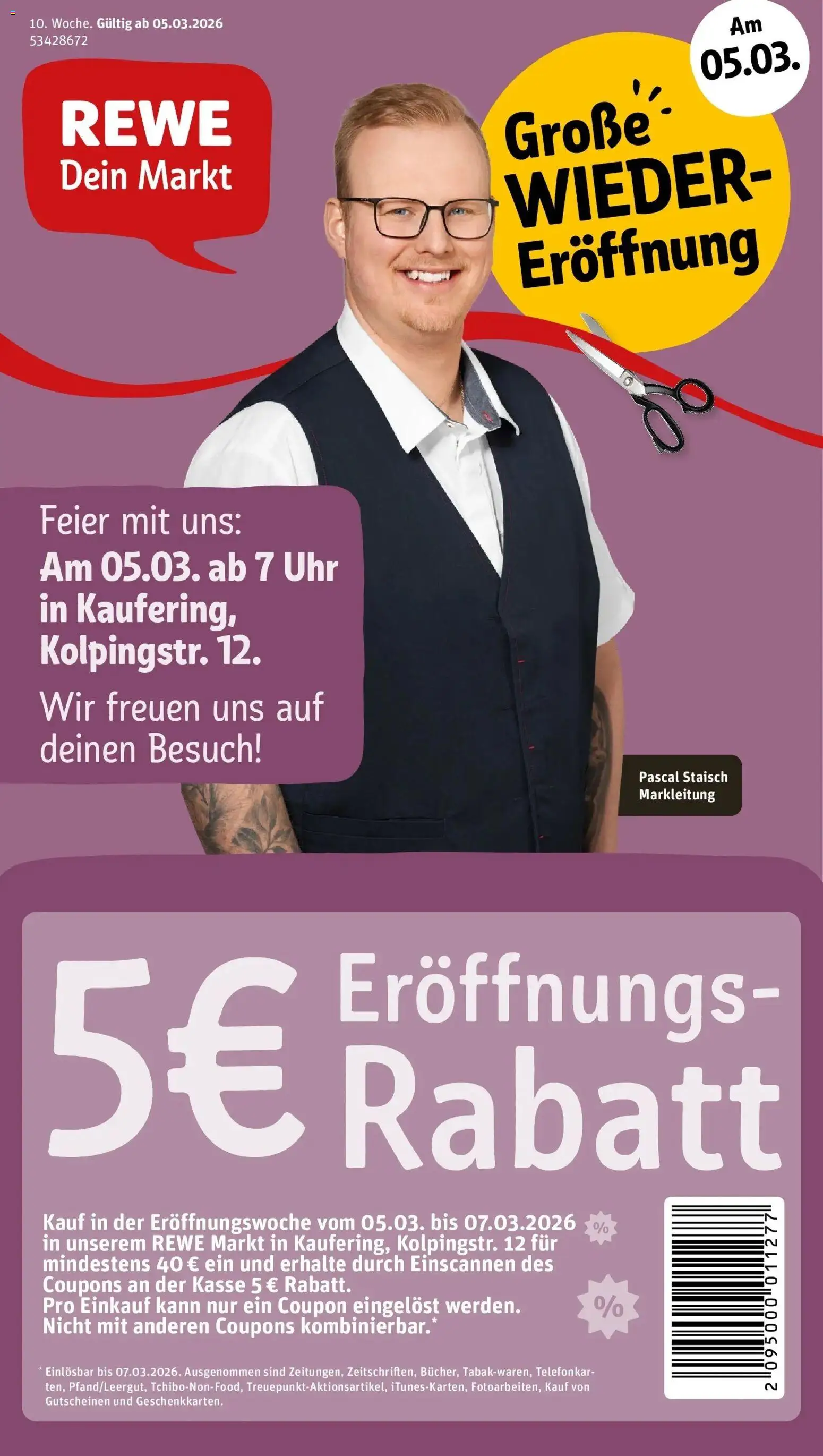 Vorschau von dem Prospekt des Geschäftes Rewe, gültig ab dem 02.03.2026