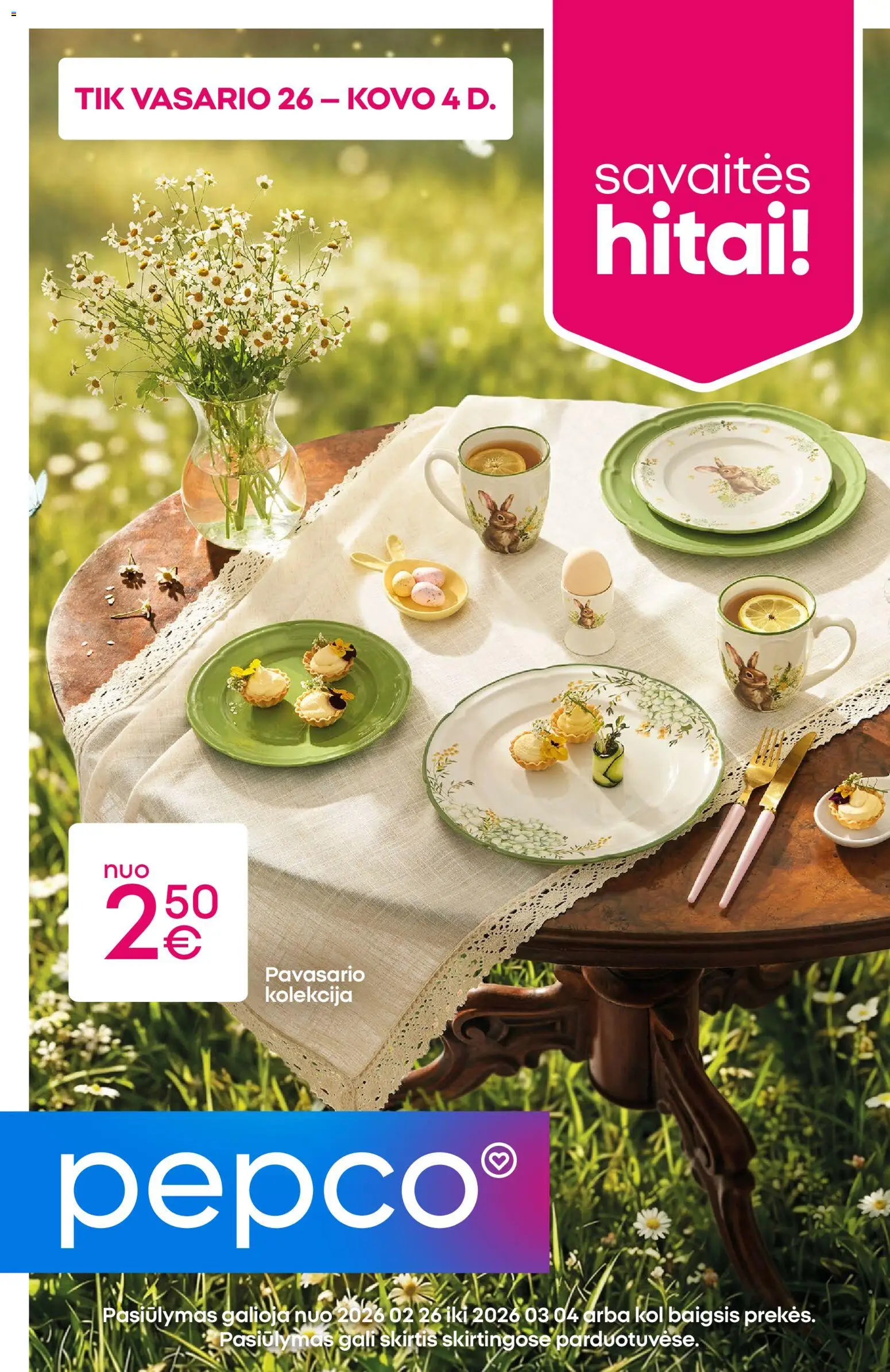 Pepco parduotuvės leidinio Leidinys galiojančio nuo 2026.02.26 peržiūra