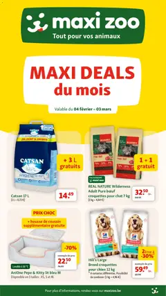 Prévisualisation de Folder / Publicité du magasin Maxi Zoo formulaire valide 04/02/2026