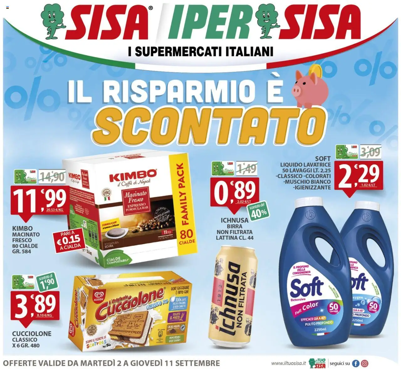 Volantino SISA valido da 02/09/2025 numero di pagina 1