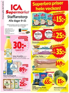 Förhandsgranska reklamblad Staffanstorp från butik ICA Supermarket gäller från 28/07/2025