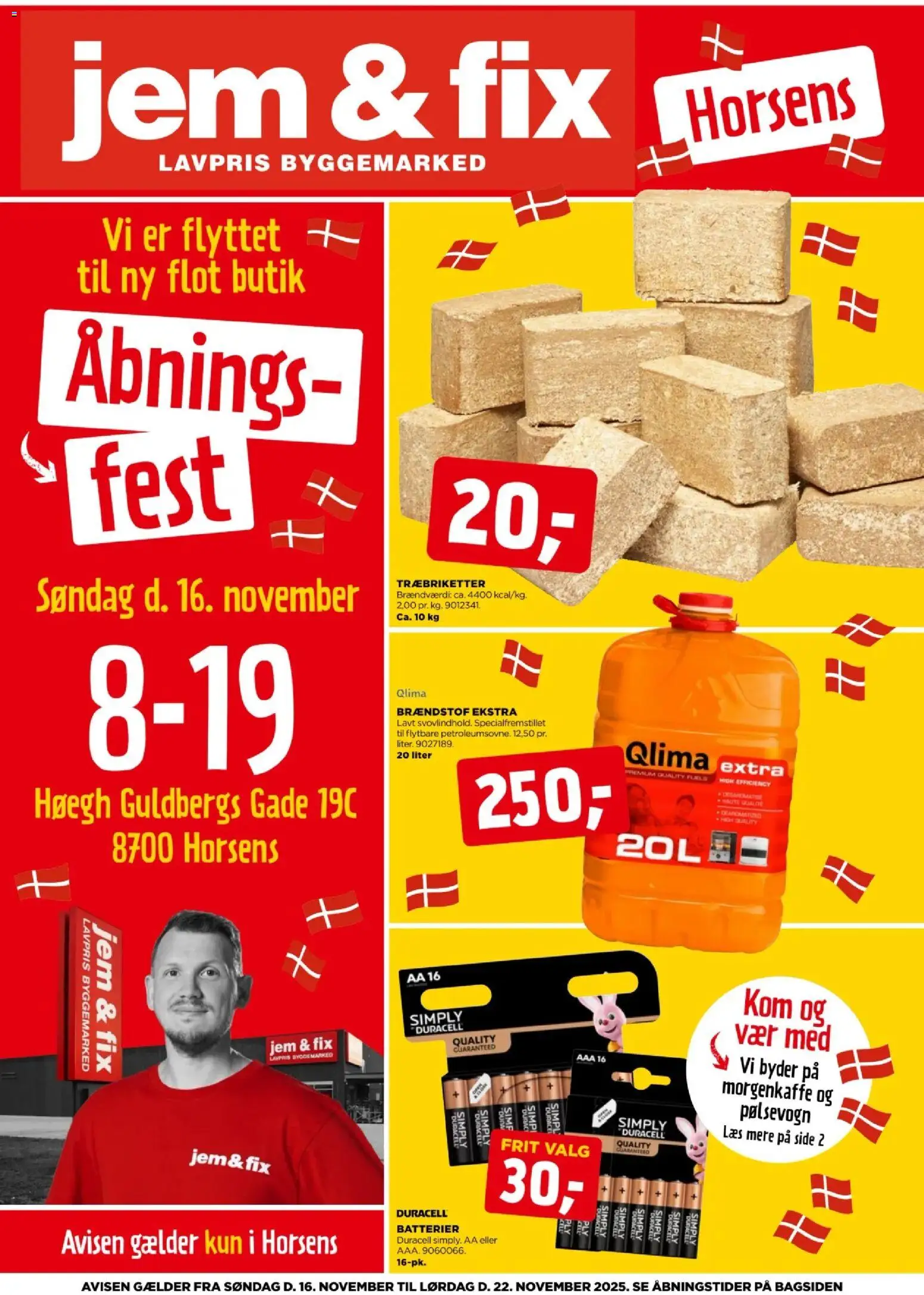 Eksempel på tilbudsavis Åbningsavis - Horsens fra butik Jem & fix gyldig fra 16/11/2025