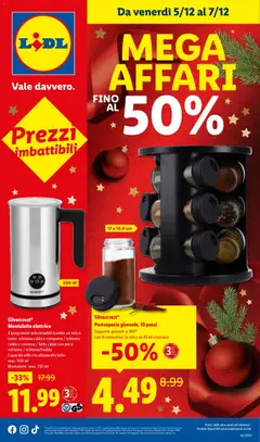 Anteprima dell'opuscolo Volantino Mega Affari dal negozio Lidl valido da 05/12/2025