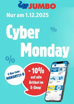 Vorschau des Merkblatts Aktionen Cyber Monday vom Shop Jumbo gültig von 01.12.2025 bis 01.12.2025