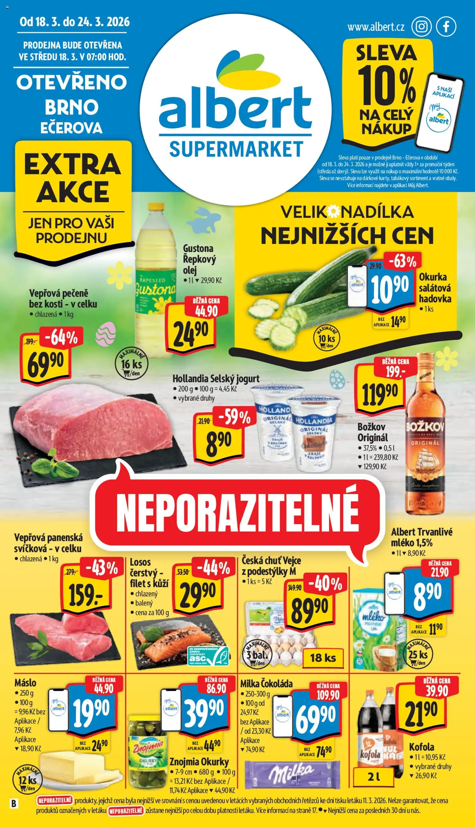 Náhled nabídky: Albert Albert leták - Supermarket - Brno platný od 18.03.2026
