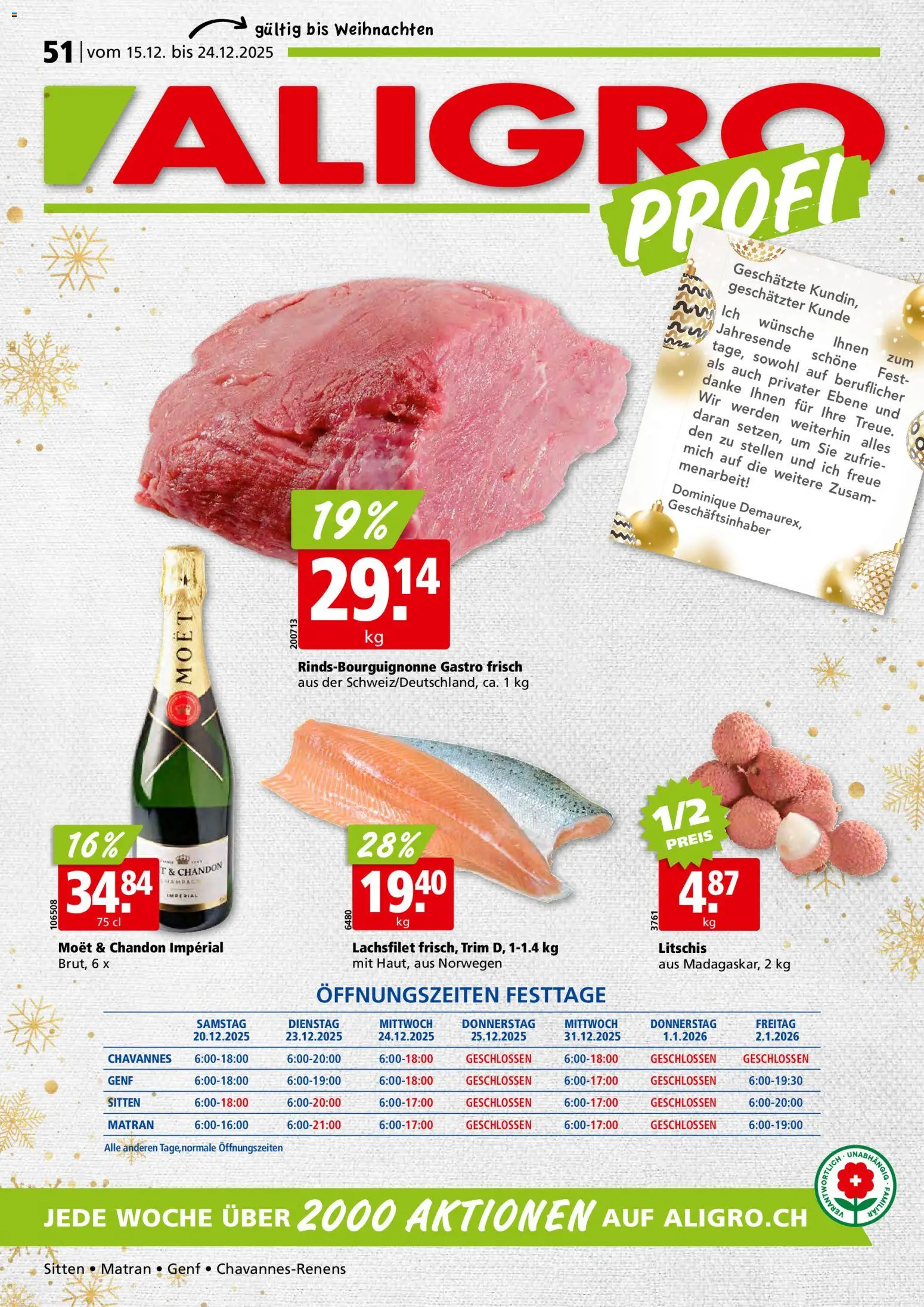 Vorschau des Merkblatts Aktionen vom Shop Aligro gültig von 15.12.2025 bis 24.12.2025