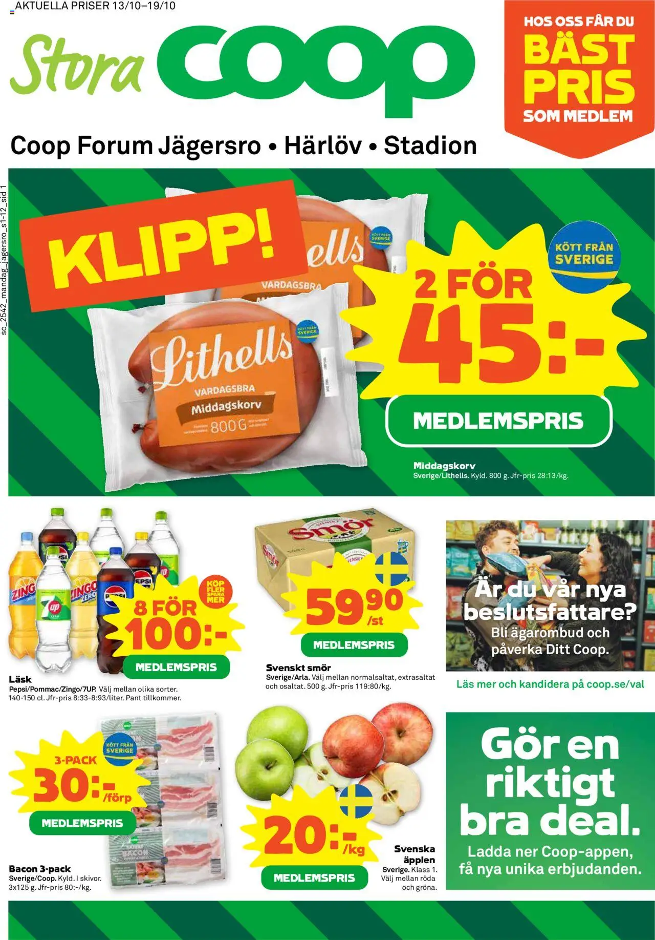 Malmö är giltig 13/10 2025 > Veckans Erbjudanden gäller från 13/10/2025 till 19/10/2025 sidnummer 1