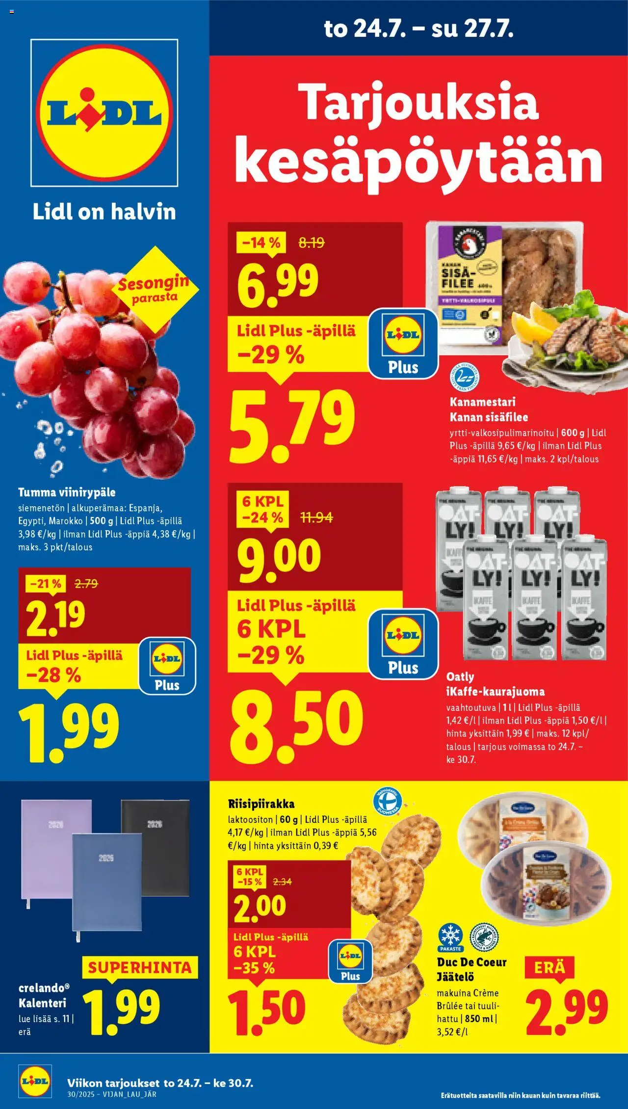 Lidl-kaupan Tarjoukset voimassa 24/07/2025 - Sivulla 1