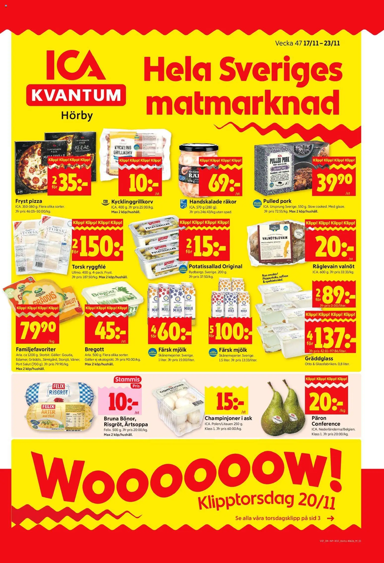 Förhandsgranska reklamblad Hörby från butik ICA Kvantum gäller från 17/11/2025
