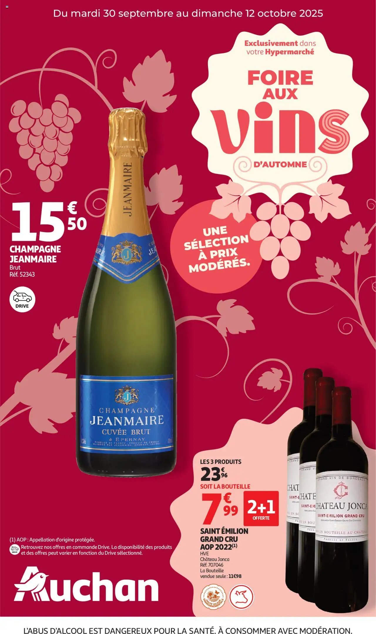 Auchan shop Foire aux Vins d'Automne geldig vanaf 30/09/2025 - Paginanummer 1
