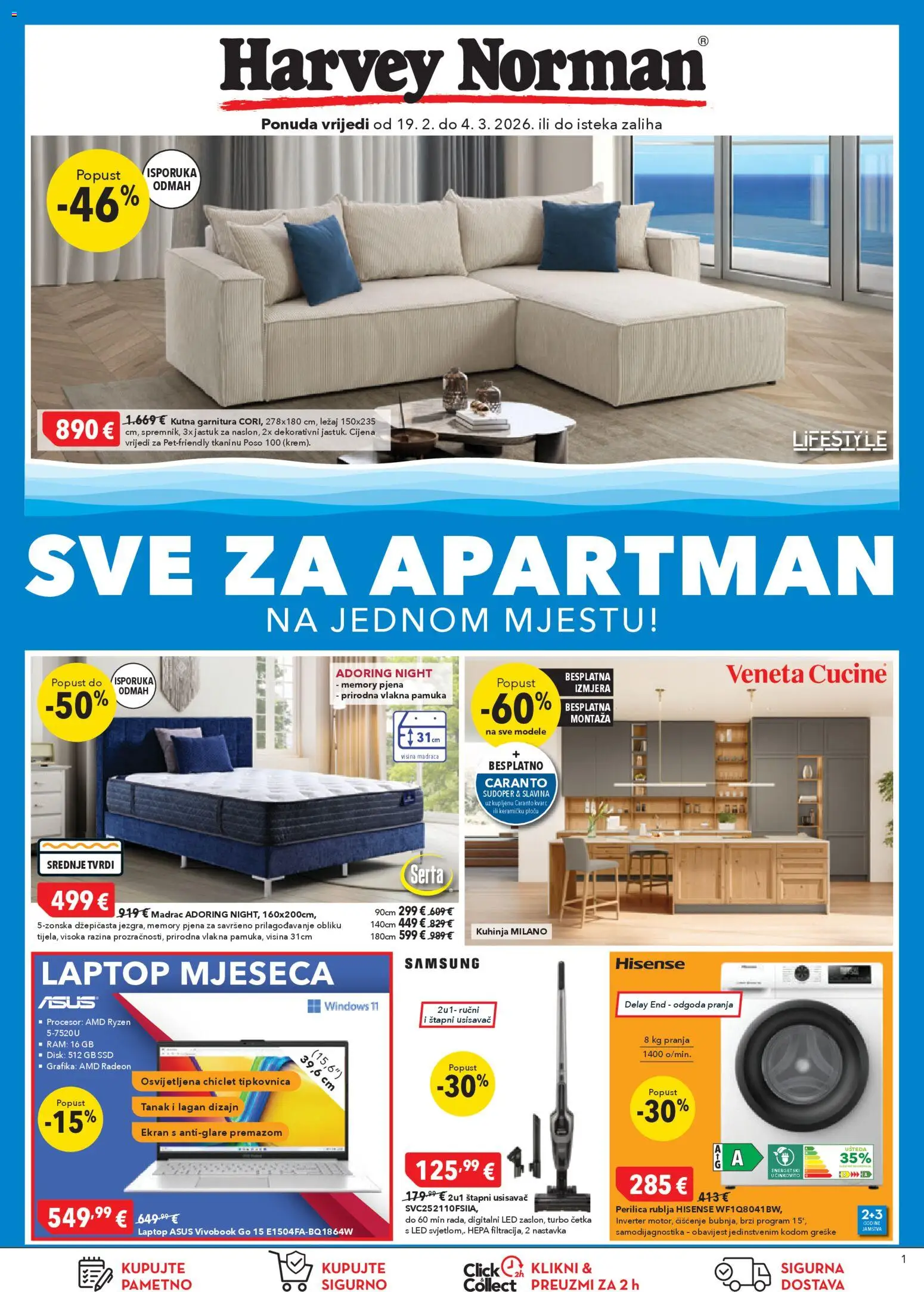 Pregled letka Katalog trgovine Harvey Norman vrijedi od 19.02.2026