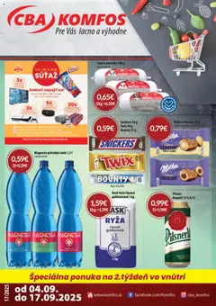 Náhľad CBA Komfos letáku platného od 04.09.2025