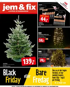 Eksempel på tilbudsavis Black Friday fra butik Jem & fix gyldig fra 23/11/2025