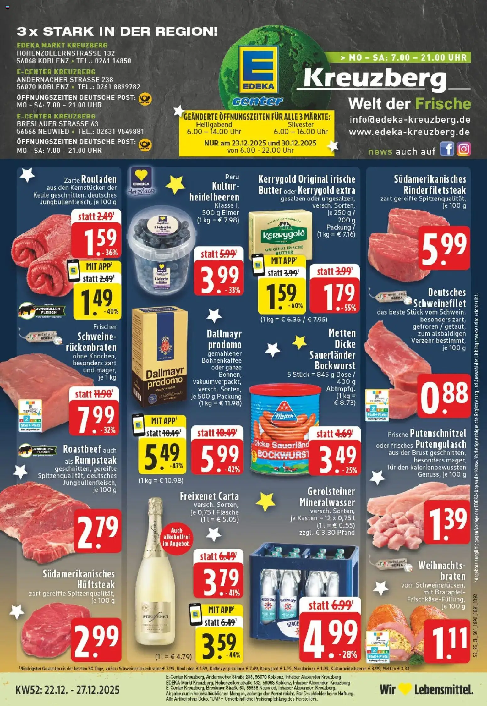 Vorschau von dem Prospekt des Geschäftes Edeka, gültig ab dem 22.12.2025