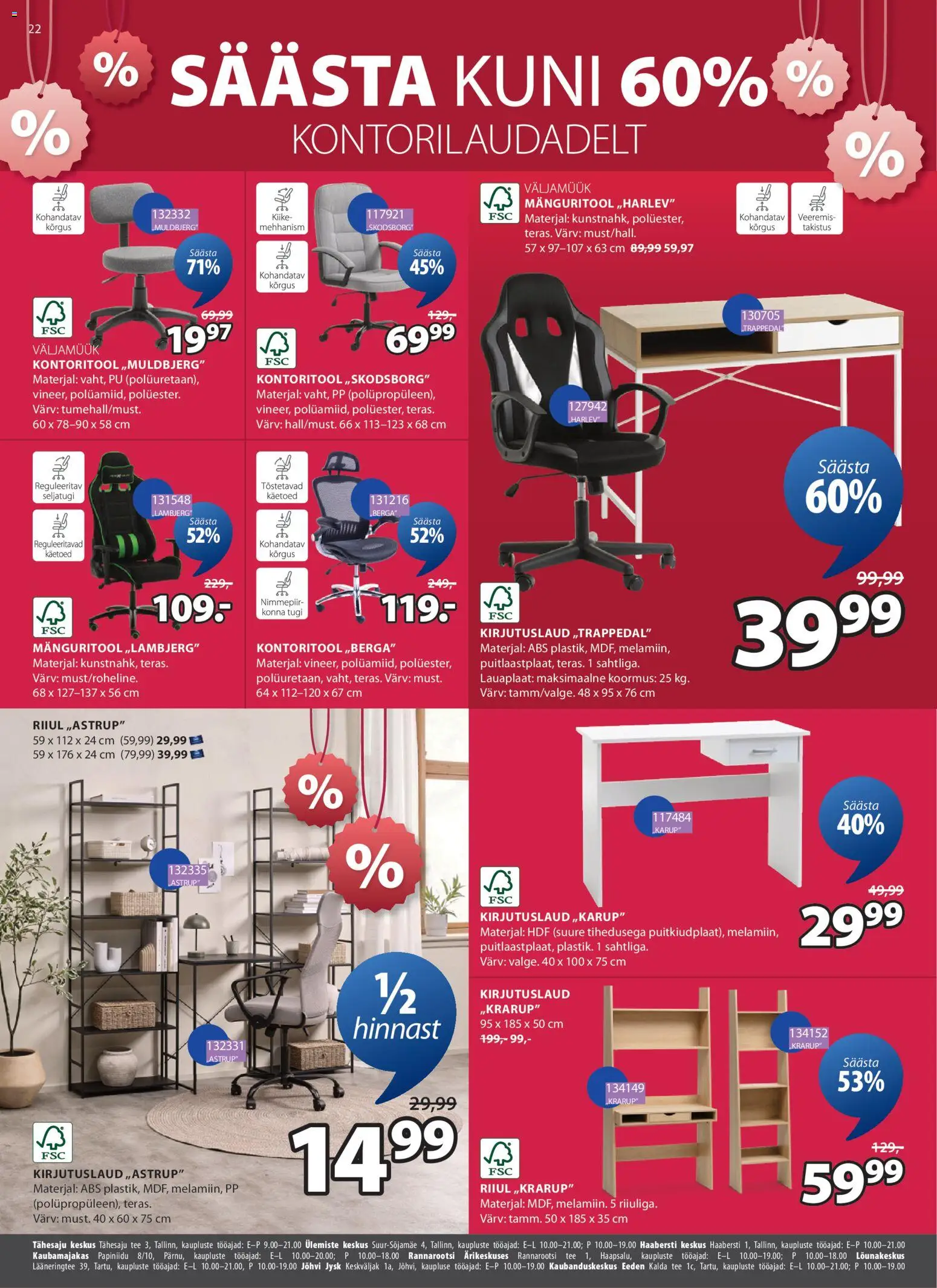 JYSK kliendilehe eelvaade alates 2026.01.06