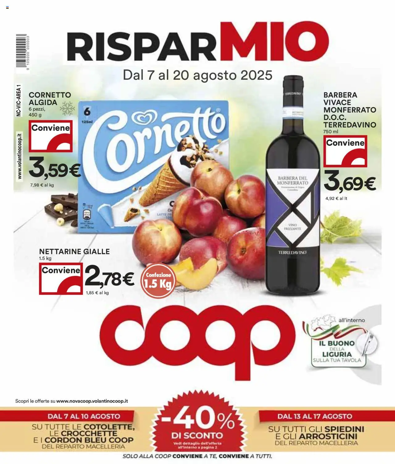 Volantino COOP valido da 07/08/2025 numero di pagina 1