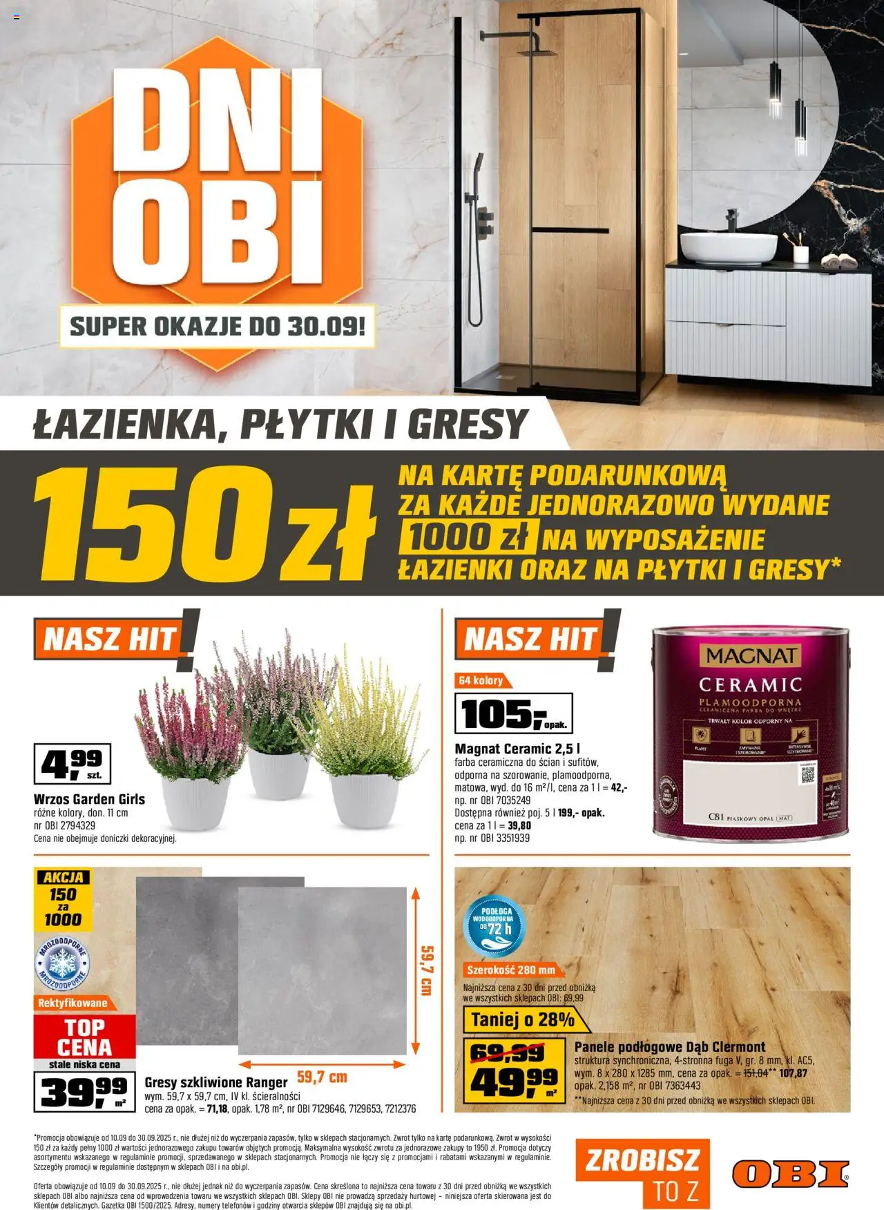 OBI Gazetka od 10.09.2025 - Nowa Gazetka - Numer strony 1