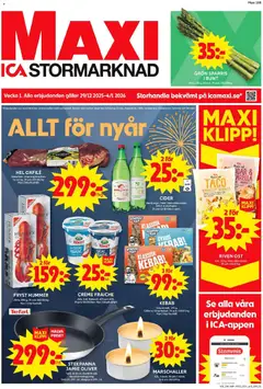 Förhandsgranska reklamblad Aktuella reklamblad ICA Maxi från butik ICA Maxi gäller från 29/12/2025