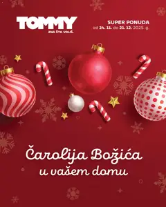 Pregled letka Super ponuda božićnih ukrasa trgovine Tommy vrijedi od 24.11.2025