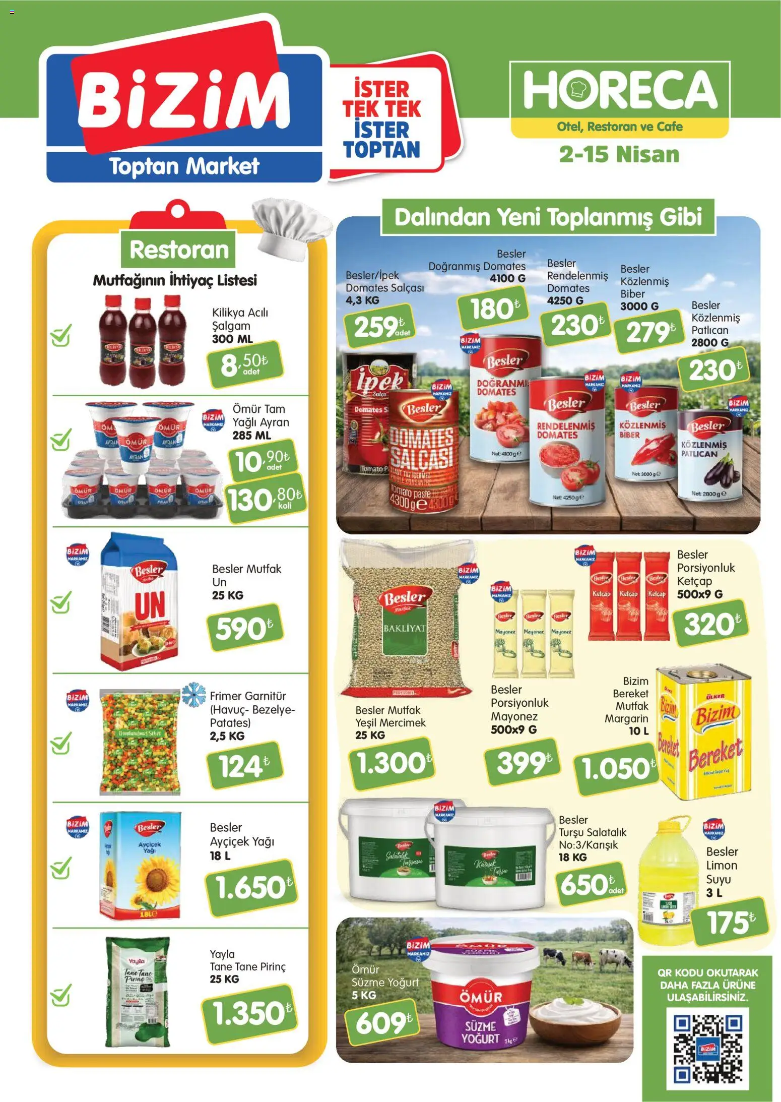 Bizim Toptan Bizim Toptan - Horeca kataloğu 02.04.2026 - Broşürünün önizlemesi - Domates, Şalgam, Pirinç, Mercimek, Havuç, Salatalık, Biber, Ketçap