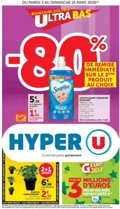 Prévisualisation de Hyper U catalogue -80% du magasin Hyper U formulaire valide 03/03/2026