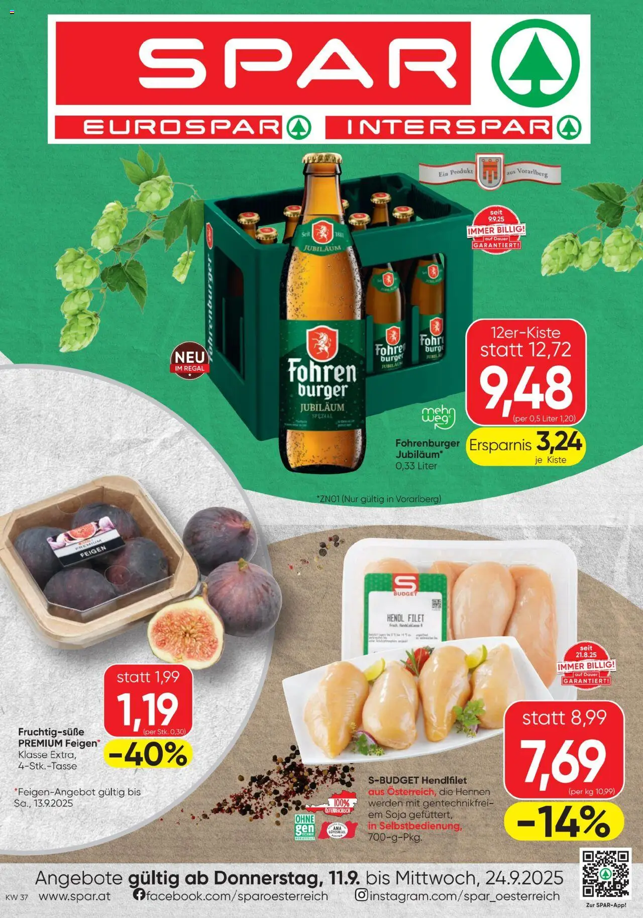  SPAR Flugblatt 11.09.2025 - Prospekt "Aktuelle Angebote" - Seite 1