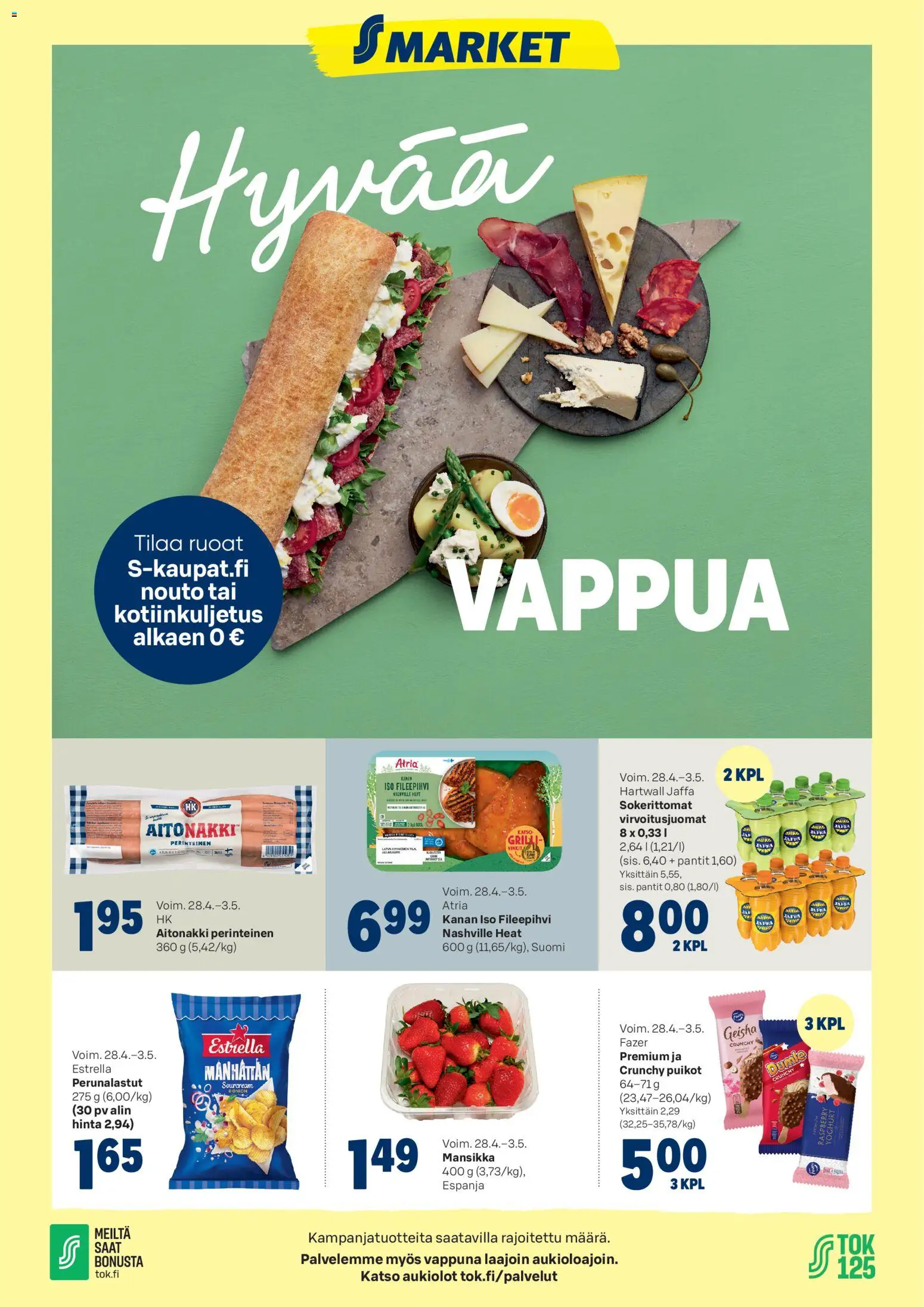 Kaupan S-market S-market tarjoukset esikatselu, voimassa 28/04/2026