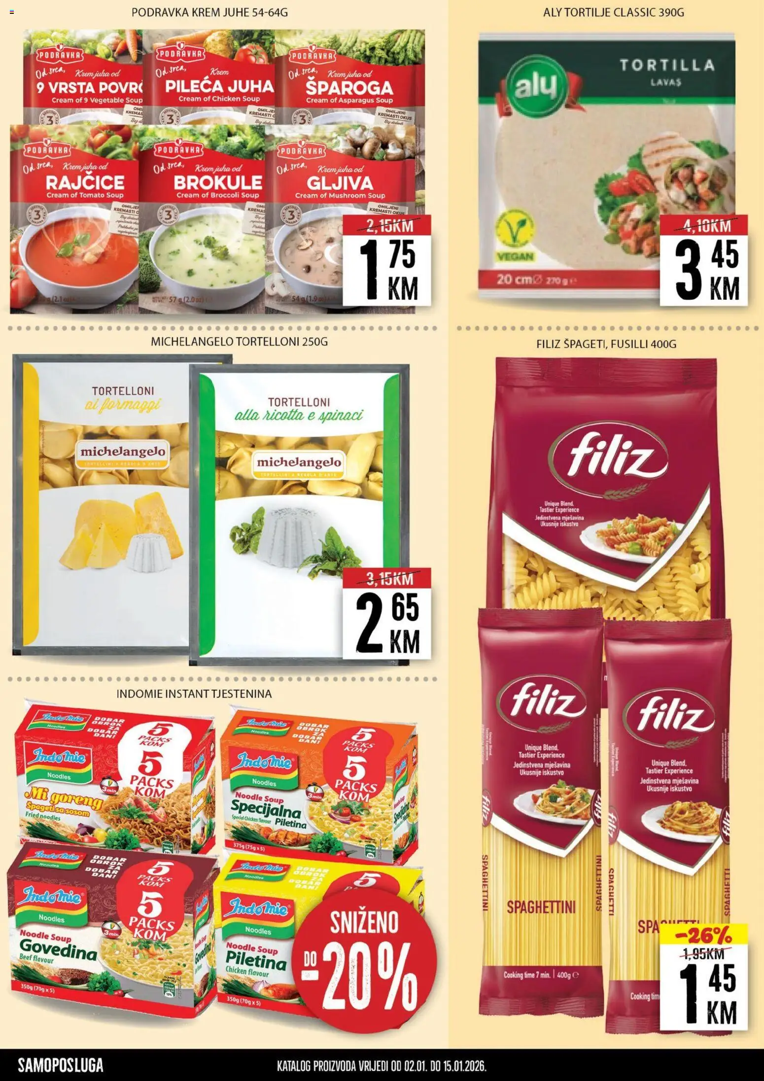 Pregled letka Katalog trgovine Prodex vrijedi od 2026.01.02