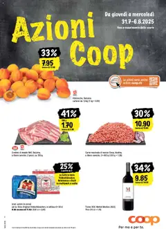 Vorschau des Merkblatts Una settimana di azioni vom Shop Coop gültig von 31.07.2025 bis 06.08.2025