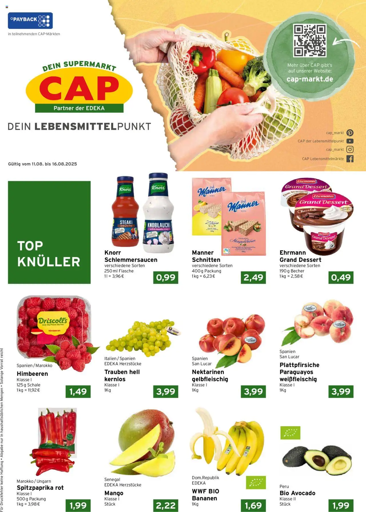 CAP Markt Prospekt (vom 11.08.2025 - 16.08.2025)