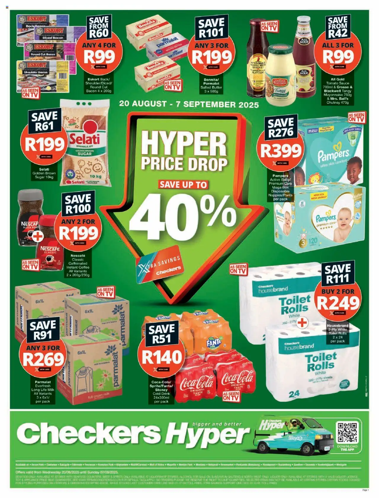 Checkers Gauteng - Hyper Price Drop Promotion 20/08 - 07/09/2025 >> Catalogue