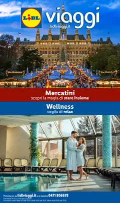 Anteprima dell'opuscolo Volantino Viaggi Mercatini & Wellness dal negozio Lidl valido da 06/10/2025