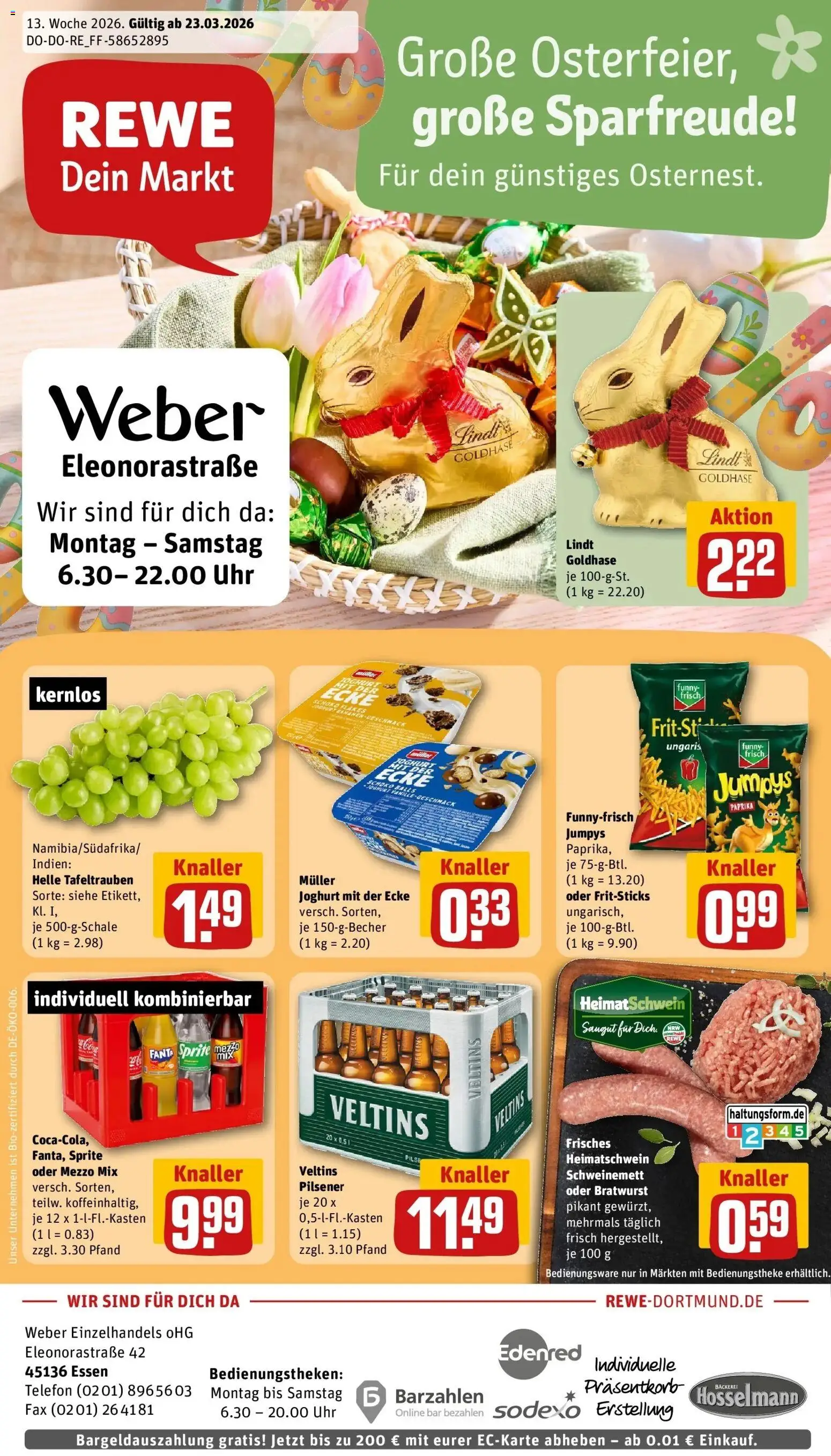 Vorschau von dem Prospekt des Geschäftes Rewe, gültig ab dem 23.03.2026