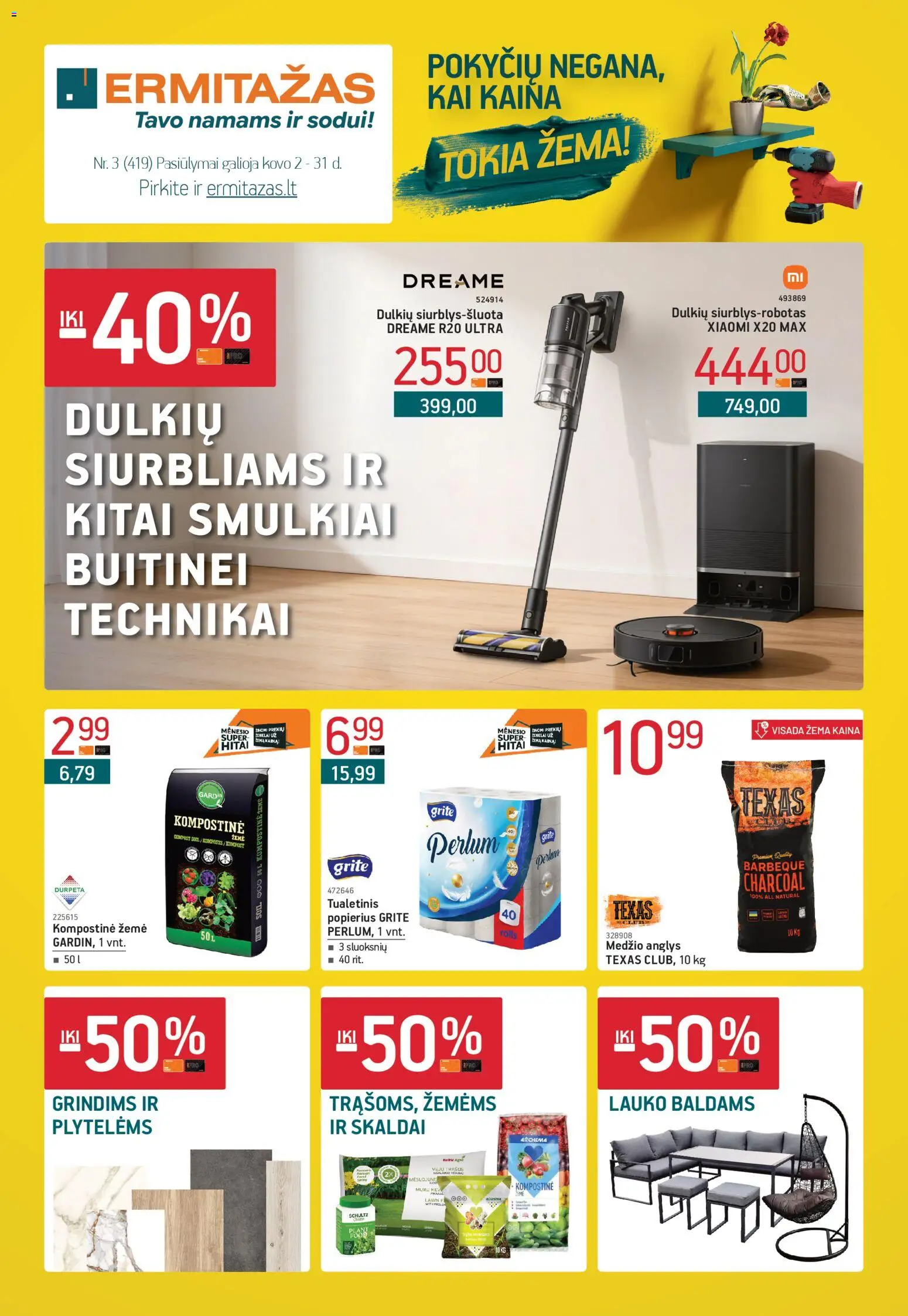ERMITAŽAS parduotuvės leidinio Leidinys galiojančio nuo 2026.03.02 peržiūra