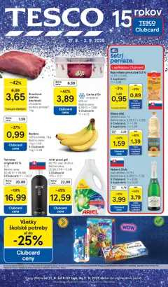 Náhľad Tesco letáku platného od 27.08.2025
