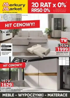 Pogląd gazetki "Merkury Market gazetka - Meble, Wypoczynki, Materace" ze sklepu Merkury Market ważnej od 01.03.2026