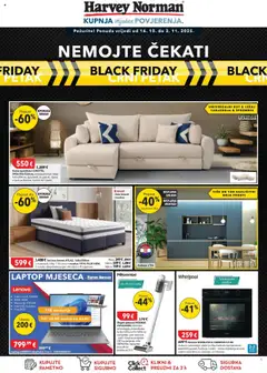 Pregled letka Katalog Black Friday trgovine Harvey Norman vrijedi od 16.10.2025