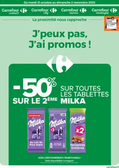 Prévisualisation de Catalogue J'peux pas, j'ai promos du magasin Carrefour City formulaire valide 21/10/2025