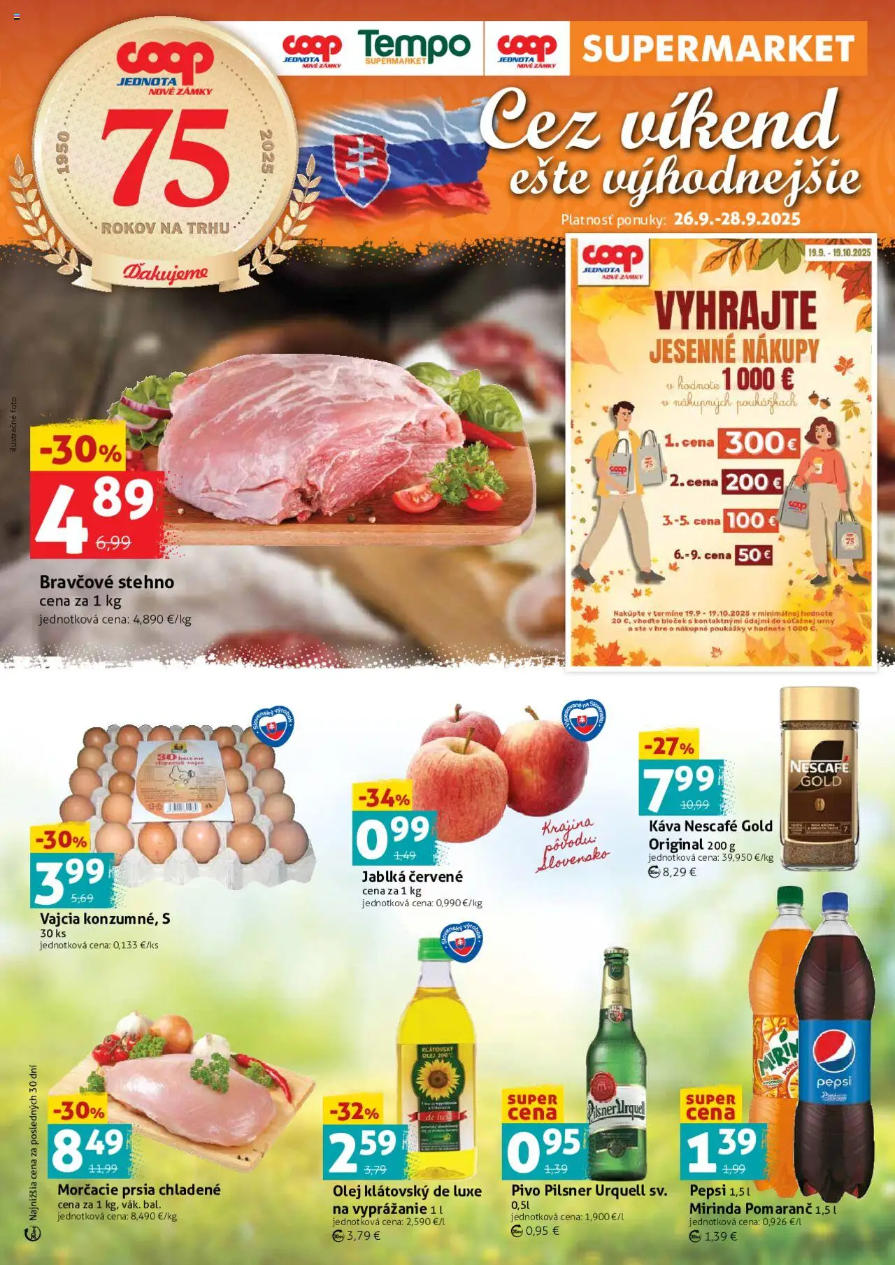 COOP Jednota leták od 26.09.2025 > Cez víkend ešte výhodnejšie online