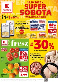 Pogląd gazetki "Super Sobota" ze sklepu Kaufland ważnej od 18.10.2025