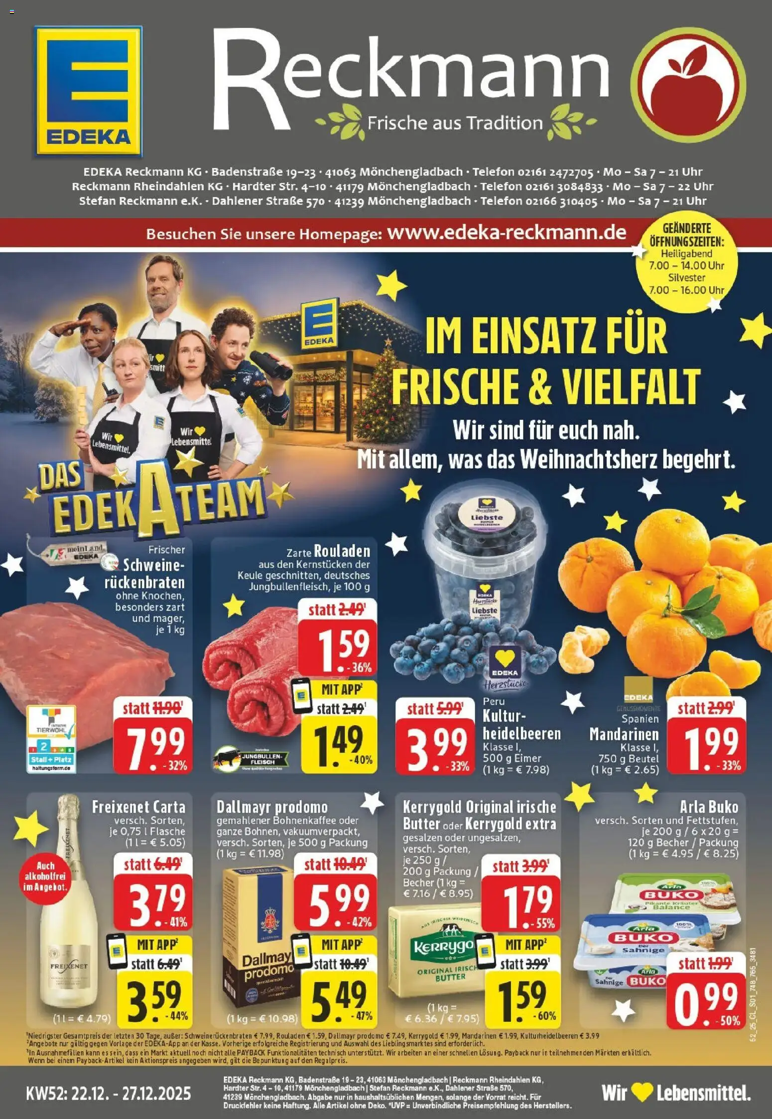 Vorschau von dem Prospekt des Geschäftes Edeka, gültig ab dem 22.12.2025