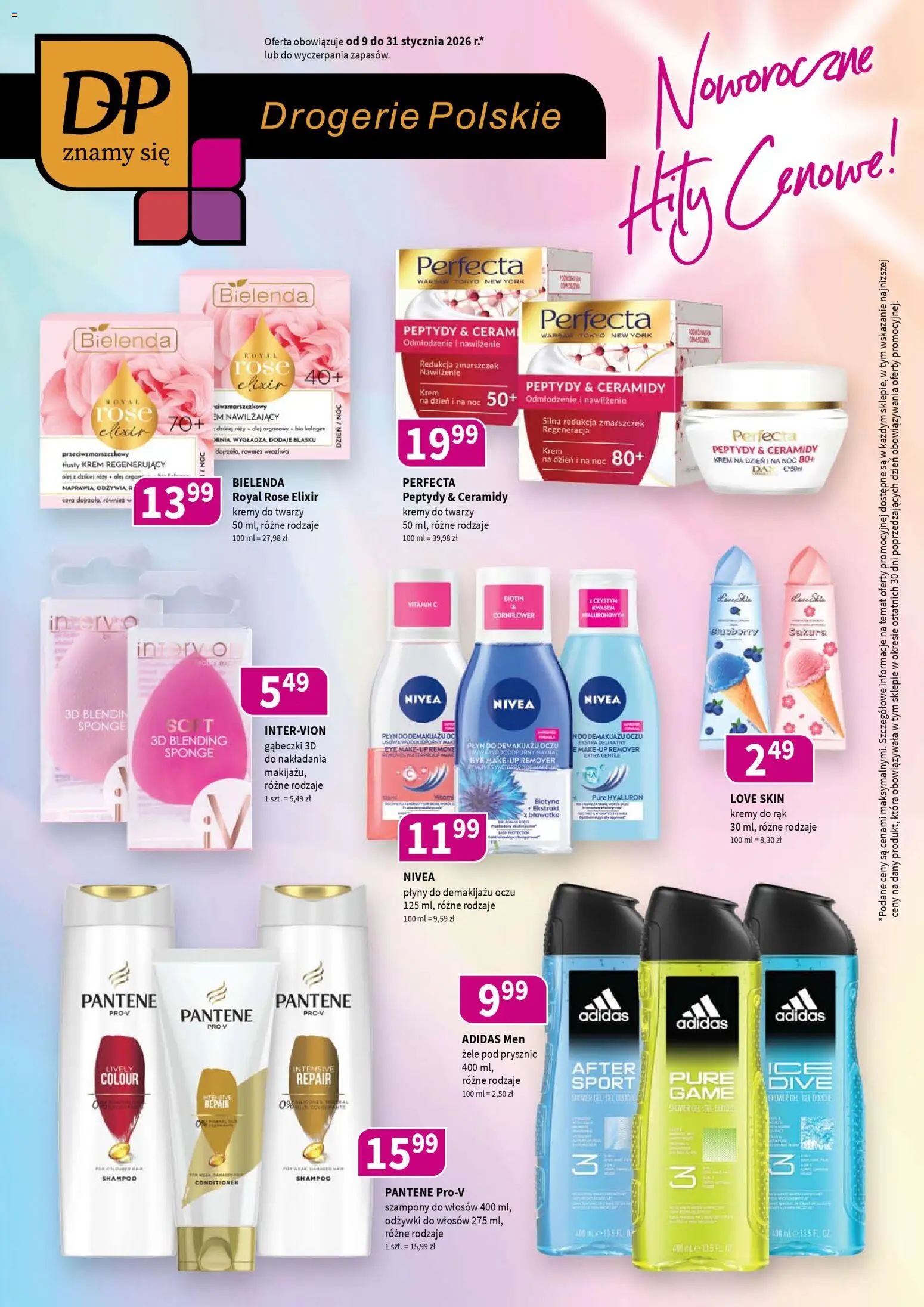 Pogląd gazetki "Gazetka" ze sklepu Drogerie Polskie ważnej od 09.01.2026 - Bielenda, Prysznic, Krem, Olej, Płyn do demakijażu, Płyn do demakijażu oczu