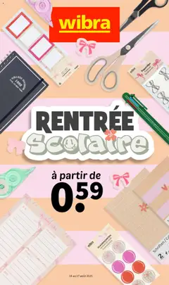 Prévisualisation de Publicité du magasin Wibra formulaire valide 14/08/2025