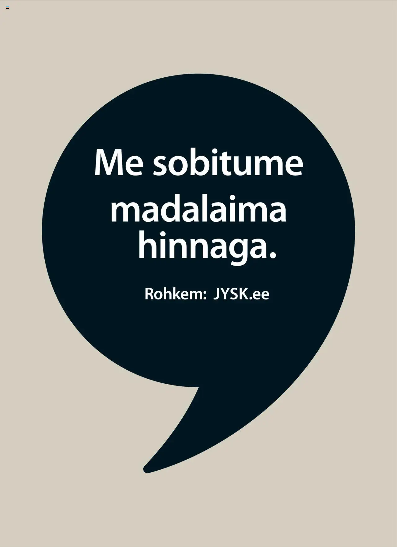 JYSK kliendilehe eelvaade alates 2025.10.14